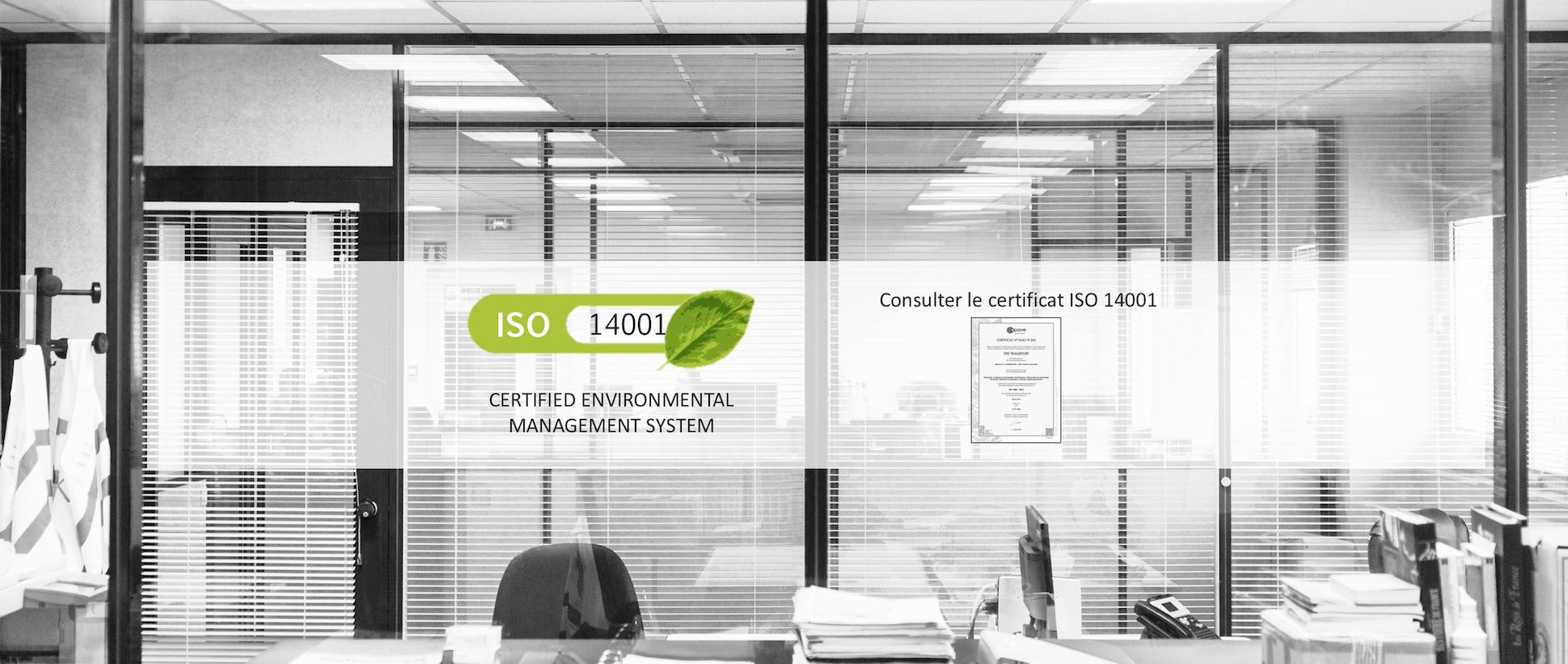 Certificat ISO 14001 BBL Transport